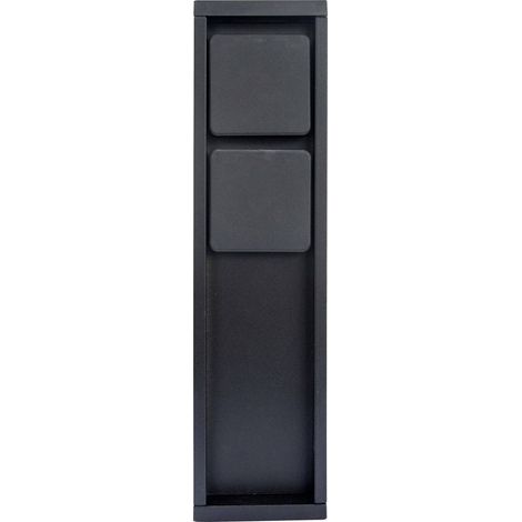 Palo elettrico da giardino 2xSCHUKO IP54 nero RETE Lutec 9702201012