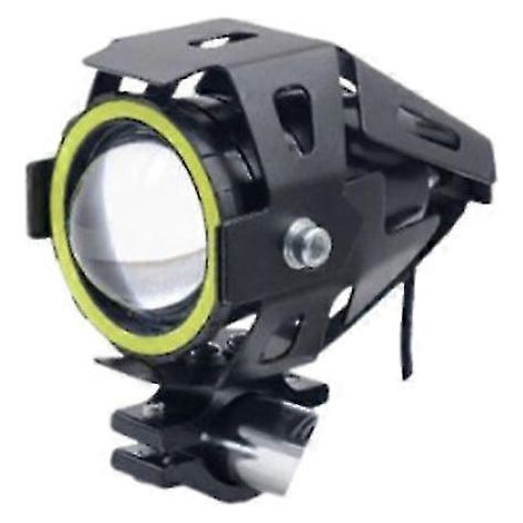 Phare avant de moto à LED Angel Eye, feu auxiliaire de conduite, mini feux antibrouillard U7, accessoires pour moto, quad et scooter - 1 pièce, blanc (1/4)