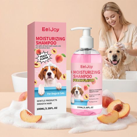 Shampoing pour animaux nettoyant en douceur la peau, laissant le pelage lisse et parfumé d'un agréable parfum hydratant -- 100 ml -- DTEKGAZ (1/5)
