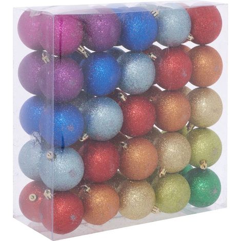 Set di 50 palline di natale multicolori, diametro 60 mm - Feeric lights & christmas (1/5)