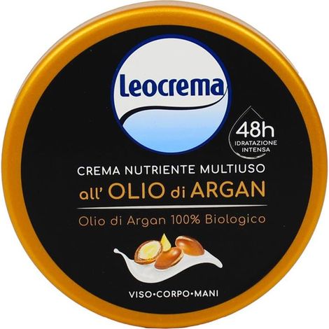 LEOCREMA CREMA MULTIUSO CORPO MANI VISO ALL'OLIO DI ARGAN VASO 150 ML (1/2)