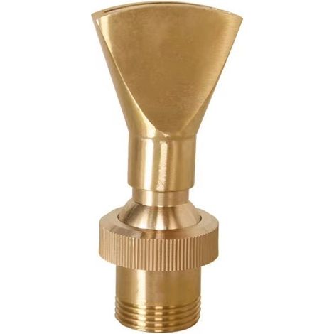 Buse de fontaine en cuivre forme éventail, filetage intérieur 1/2 pouce et extérieur 3/4 pouce