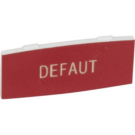 Insert Osmoz avec texte à enclipser sur un cadre - alu petit modèle avec marquage DEFAUT sur fond rouge LEGRAND 024340