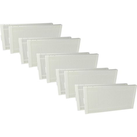 vhbw 10x Pollenfilter kompatibel mit Stiebel-Eltron LWZ 304 Integral, LWZ 304 Eco, LWZ 304 flex Lüftungsgerät - Luftfilter F7 Weiß