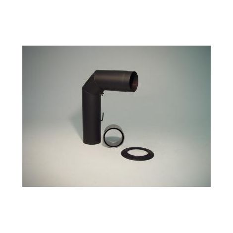 Winkelrohrset Senotherm Ø150mm schwarz,ohne Verlängerungsrohr