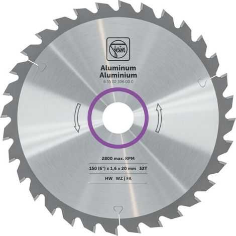 Fein Lame de scie circulaire portative pour aluminium et autres métaux non ferreux