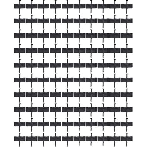 Ortviai Attaches invisibles pour terrasse composite ABS avec vis stainless steel (100 pièces, 50 m²) (1/5)