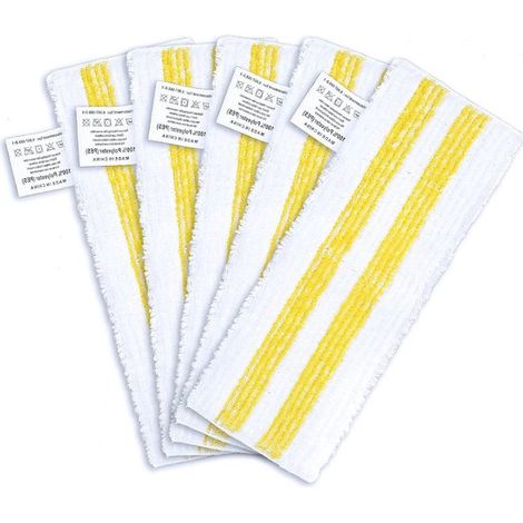 Lot de 5 lingettes microfibre compatibles nettoyeur vapeur Kärcher EasyFix SC1 SC2 SC3 SC4 SC5 (1/2)