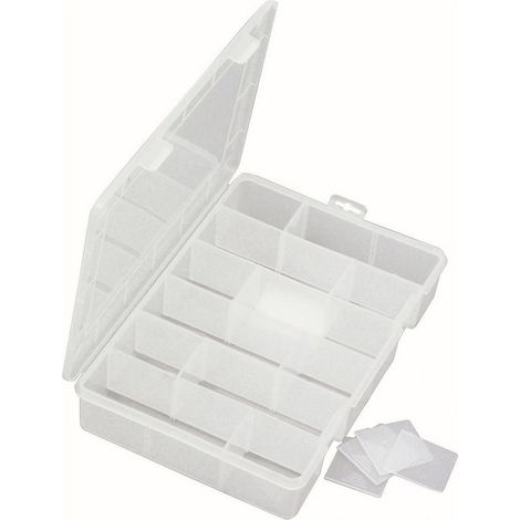 VISO Sortimentskasten (L x B x H) 280 x 200 x 50 mm Anzahl Fächer: 18 variable Unterteilung Inhalt