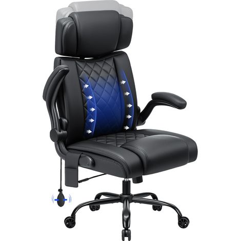 Silla de oficina, diseño ergonómico, soporte lumbar ajustable, color negro. (1/2)