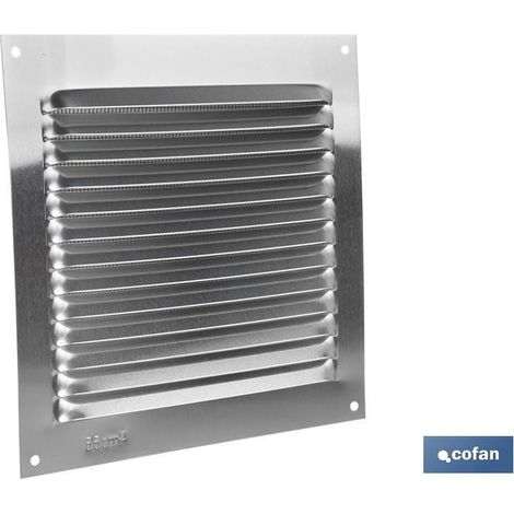Pack de 5 grilles de ventilation en aluminium avec moustiquaire 15 x 15 cm