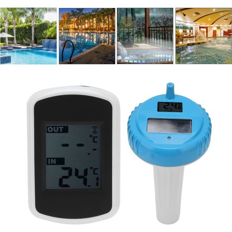 Thermomètre Solaire Flottant Sans Fil pour Piscine Étanche Moniteur de Température (1/5)