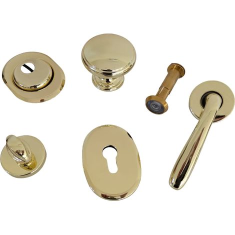 Kit Accessori Porta Blindata Ottone Lucido con Defender 55 (1/4)