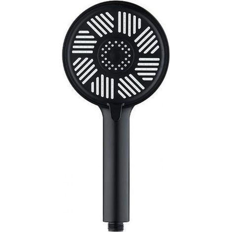 cabezal de ducha, panel grande de 13 cm, negro, 3 velocidades, baño (1/5)