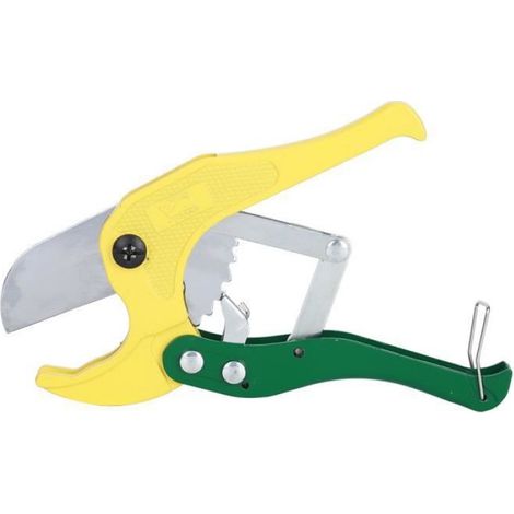Coupe-Tuyau - PPR PE PVC - Pour Tubes Plastiques - Lame Acier Traitée Thermiquement - Poignée Ergonomique Aluminium - 1 Pièce (1/4)