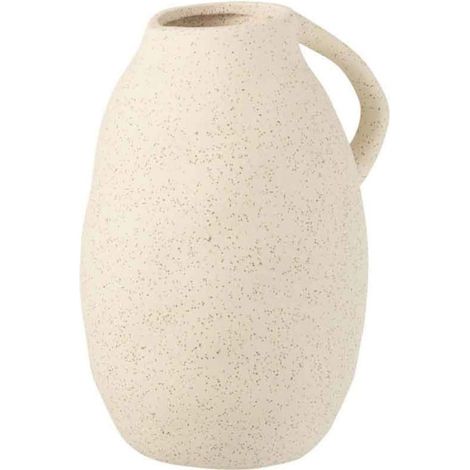Vase Design en Céramique "Cruche" 25cm Beige