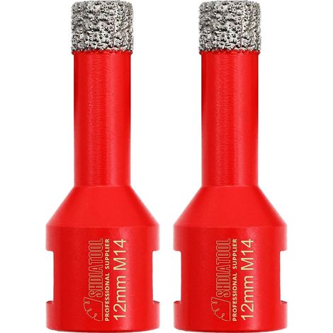 Lot de 2 forets diamantés M14 pour carrelage - Porcelaine, céramique, marbre, granit - Pour meuleuse d'angle (1/5)