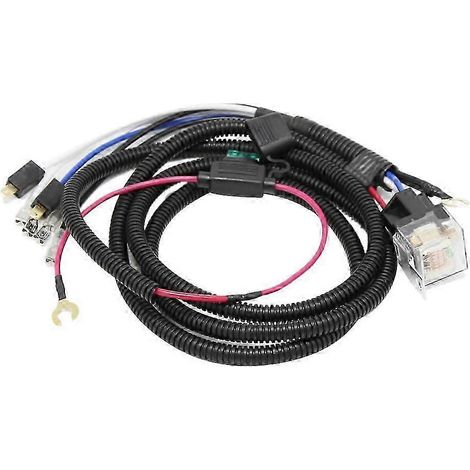 Compatible avec le faisceau de câblage et le relais de klaxon électrique bitonal 12 V 80 A pour automobiles et camions (1/5)