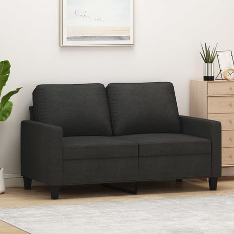 Canapé-Sofa à 2 places Noir 120 cm Tissu 522587 (1/5)