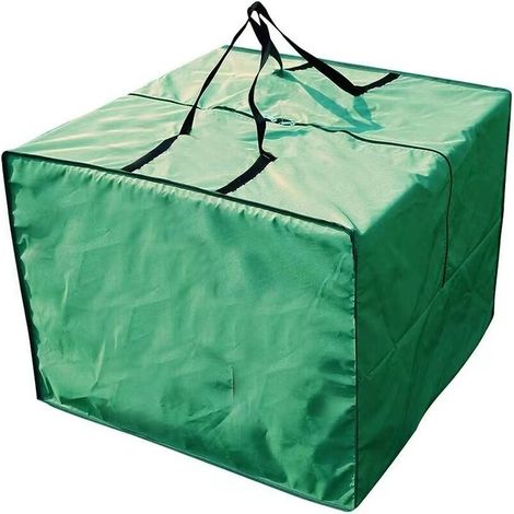 Sac de rangement pour coussins - Sac de rangement durable en 210D pour coussins de jardin, sac de rangement zippé avec poignée, capacité de 81 x 81 x 61 cm (vert) (1/4)