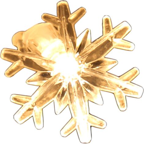 Luci a stringa LED a forma di fiocco di neve, piccole luci colorate, luci a stella con vano batterie, luci a stringa lampeggianti a colori caldi - 6 metri, 40 modalità di illuminazione a batteria (1/5)