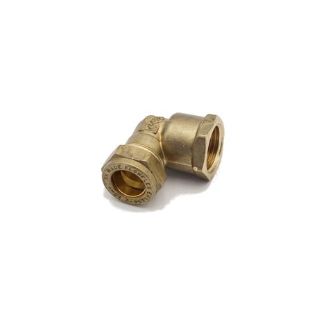 PrimaPlus 15mm x 1/2" Brass Compression Elbow Fittings - Pack of 10 (1/3)