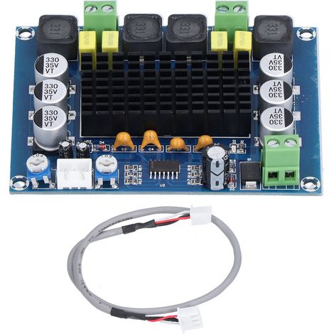 Amplificateur Audio Stéréo 2.0, Carte Ampli Numérique Haute Puissance, Alimentation 12V-24V DC