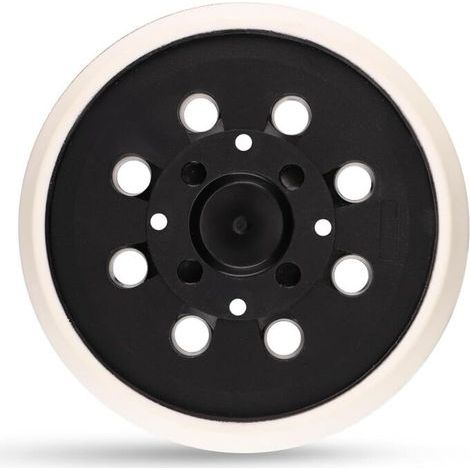 Plateau de ponçage professionnel de 123 mm, avec crochet et boucle, 8 trous, compatible avec Bosch PEX 300 AE et PEX 400 AE ponceuse excentrique (1/5)