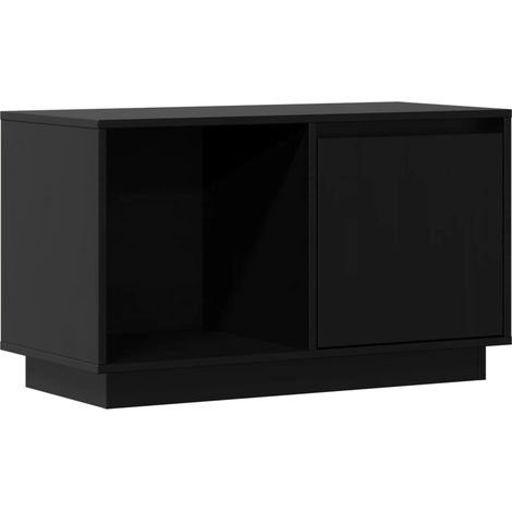 Mobile TV multimediale scaffale per televisione televisione buffet sala da pranzo soggiorno camera da letto 74 x 35 x 44 cm legno di pino massiccio nero 020026209