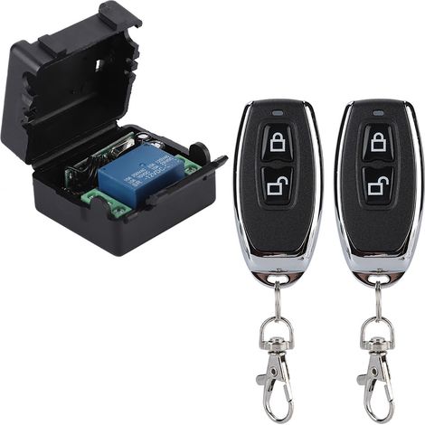 Module relais de commande à distance sans fil unidirectionnelle 12 V avec récepteur et émetteur (1/5)