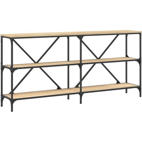 Maison Exclusive - Tavolo Consolle Rovere Sonoma 160x30x75 cm Multistrato e Ferro