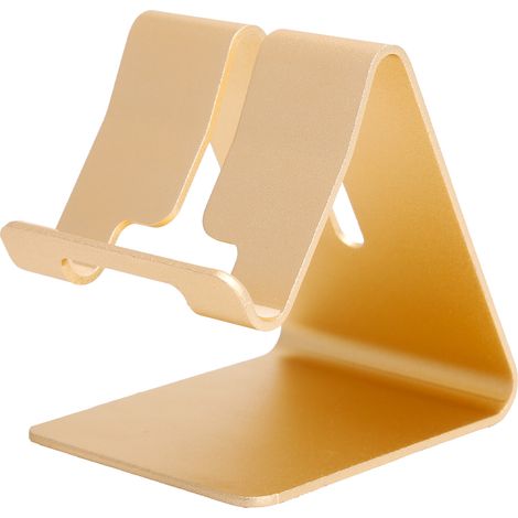 Support pliable en alliage d'aluminium pour téléphone portable, support de bureau antidérapant pour smartphone, maintien mains libres. (1/5)