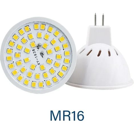 Lampes de croissance pour plantes Ampoule LED spot (MR16, blanc froid 220 V, lot de 5, 48 LED) pour éclairage intérieur (1/5)