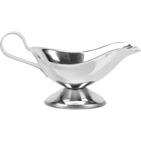 soucoupe en acier inoxydable, tasse à assaisonnement durable pour restaurant (argenté)-14.50X6.00X5.30CM