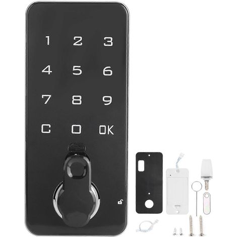 Coffre-fort électronique à écran tactile avec serrure à code numérique pour bureau, verrou intelligent sécurisé, armoire de classement moderne, mot de passe programmable, finition argentée. (1/5)