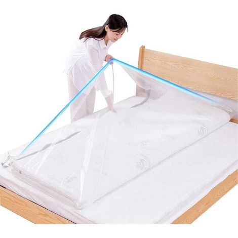 Grand sac de rangement sous vide pour matelas, vêtements, matelas compressé à 80 %, pas besoin de pompe à vide (220 x 100 cm) (1/5)