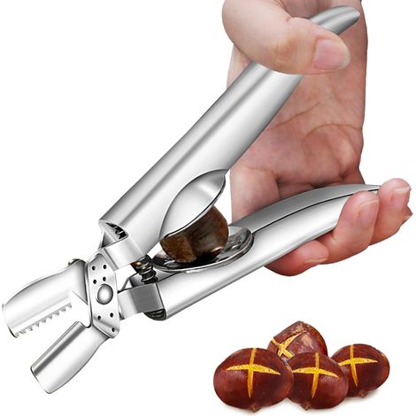 Pince à Chataignes. Coupe Châtaignes Ouvre-Châtaignes en Acier Inoxydable. Pince Multifonctionnelle pour Noix en Métal. Outil de Cuisine Portable (1/5)