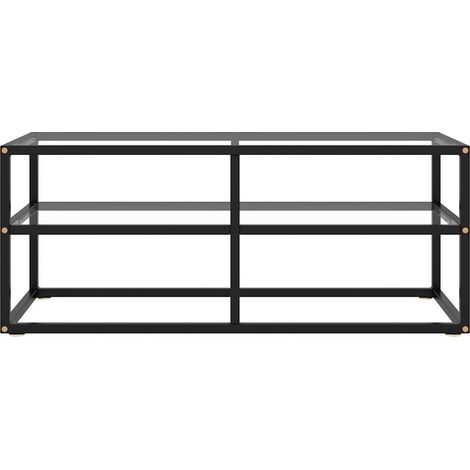 Maison Exclusive - TV-Schrank Schwarz mit Hartglas 100x40x40 cm (1/5)