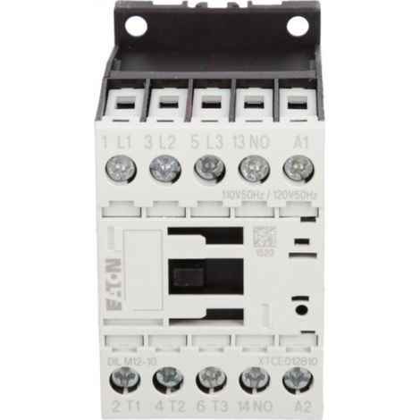 Contactor de potencia 12A 3P 110V CA 1Z 0R DILM12-10 (110V50HZ, 120V60HZ) 276827