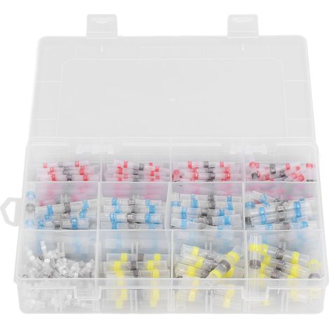 270 pièces kit de connecteurs étanches à souder, douilles thermorétractables 2:1 isolées pour câbles électriques (1/5)