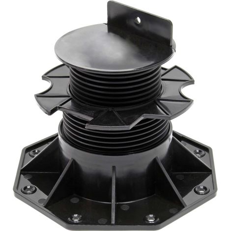 Wiltec Plots de terrasse – Charge 2700 kg – Hauteur réglable 60-128 mm – en PP – Pieds de support pour Lames Dalles Lambourdes