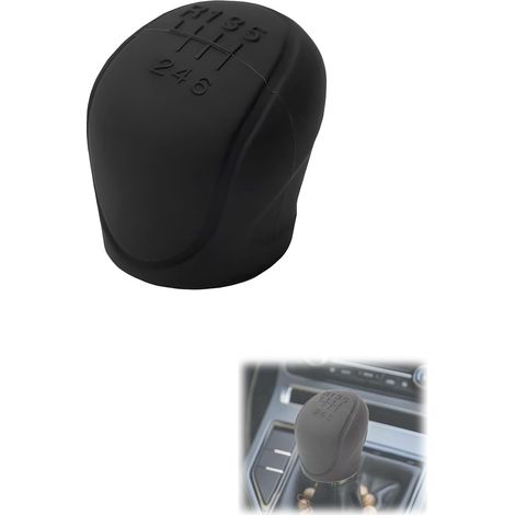 Housse Pommeau Levier Vitesse - 6 Vitesses - Silicone TPU - Anti Dérapant - Universel Voiture Camion - 6x5,5cm (1/5)