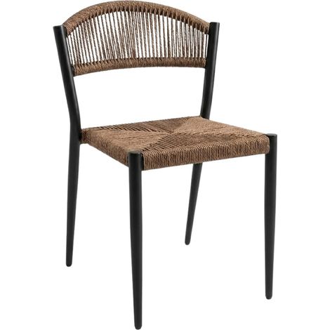 Chaise SMILE en Corde torsadé style naturel pour extérieur
