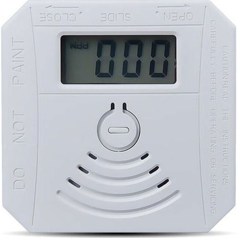 Détecteur de gaz, détecteur de fumée et de monoxyde de carbone combiné, détecteur de fumée CO à piles avec affichage LED et voyant clignotant (1/5)