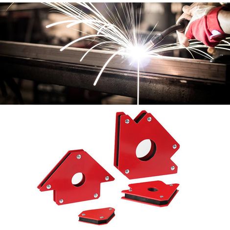 Set mit 6 rechtwinkligen Schweißmagneten, robuste, mehrwinklige Magnethalter für präzises Halten in der Werkstatt (1/5)