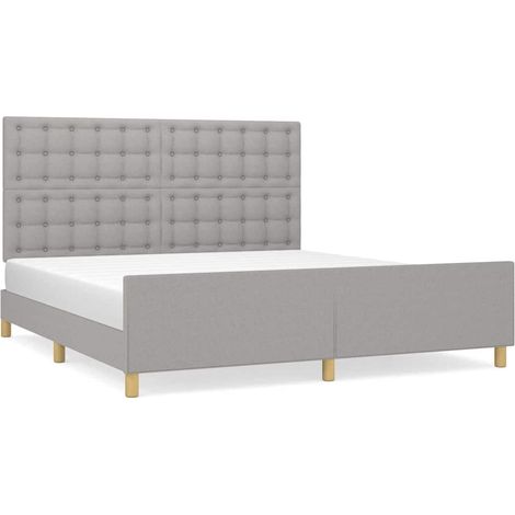 Maison Exclusive - Giroletto senza Materasso Grigio Chiaro 160x200 cm Tessuto (1/5)