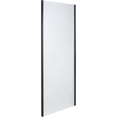 Milano Nero Black Shower Enclosure Side Panel Screen - 800mm (1/5)