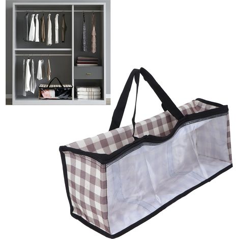 Sac de rangement transparent grande capacité en PVC anti-poussière pour voyages, résidences étudiantes, camping, etc. (1/5)