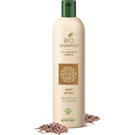 Shampooing bio aux graines de lin aux cheveux brillants et doux pour chiens et chats