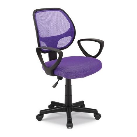 Sedia da ufficio IPOLIST – Tessuto a rete viola – Altezza regolabile 86-98 cm – Stile moderno ed ergonomico